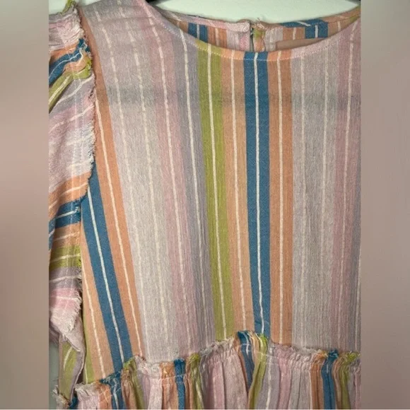 Show Me Your Mumu Brooks Babydoll Mini Dress Paradise Stripe Small NWT Cotton - Picture 6 of 14